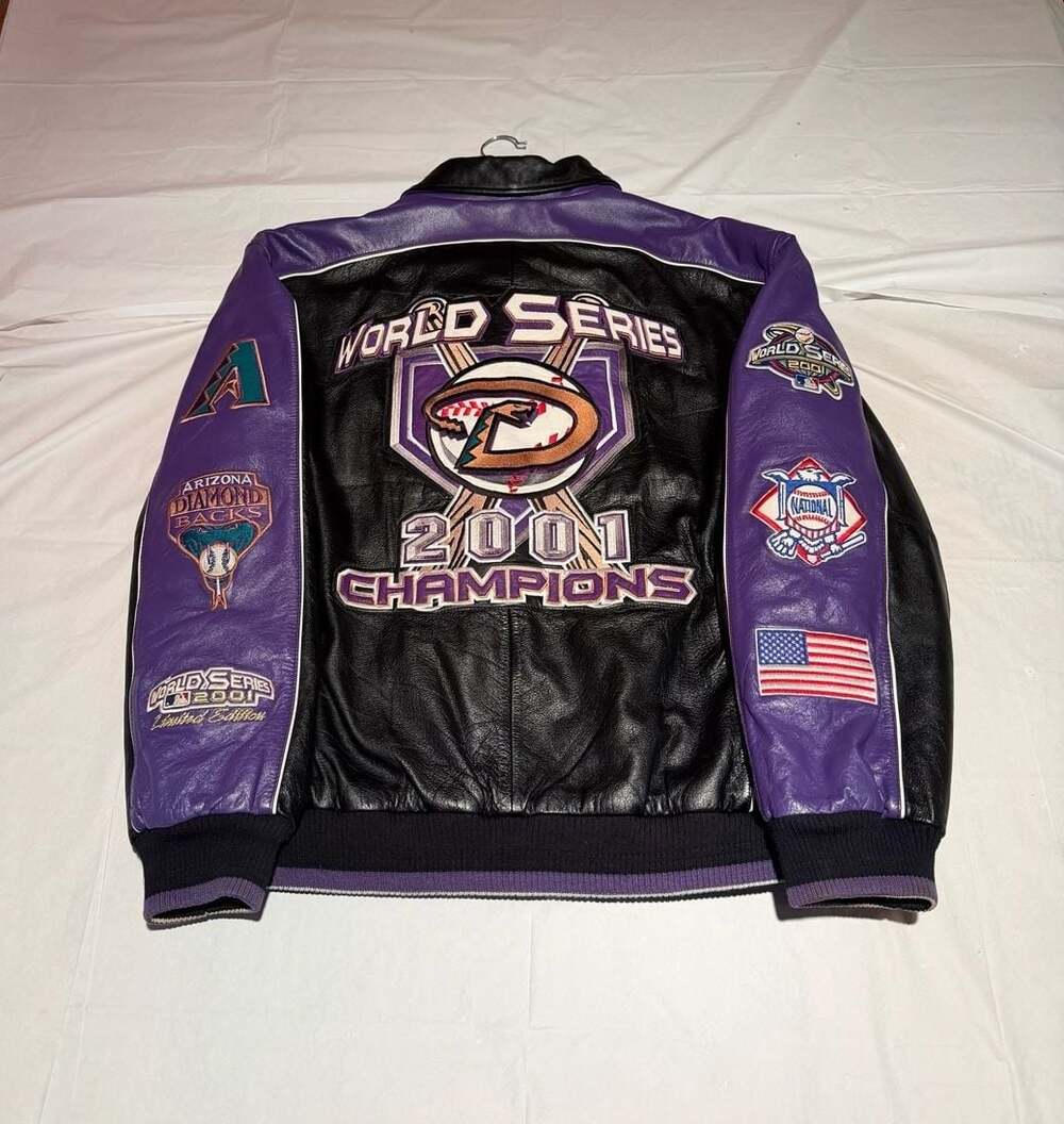 Arizona Diamondbacks 2001 World Series Limited Edition Leather Jacket L